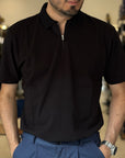Polo Zip in cotone