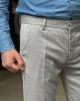 SANTIAGO Pantalone tela Grisa