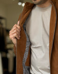 Giubbino in pelle scamosciata
