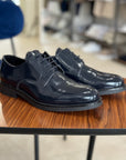 Scarpa DERBY in pelle abrasiva