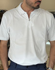 Polo Zip in cotone