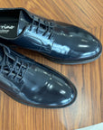 Scarpa DERBY in pelle abrasiva
