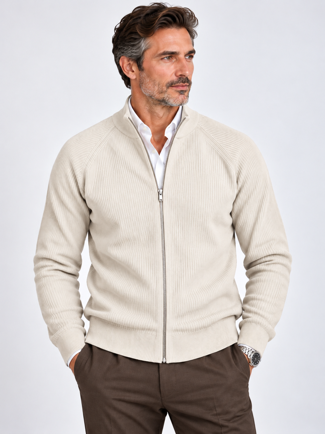 Maglia Zip a Coste SEINSE 3389
