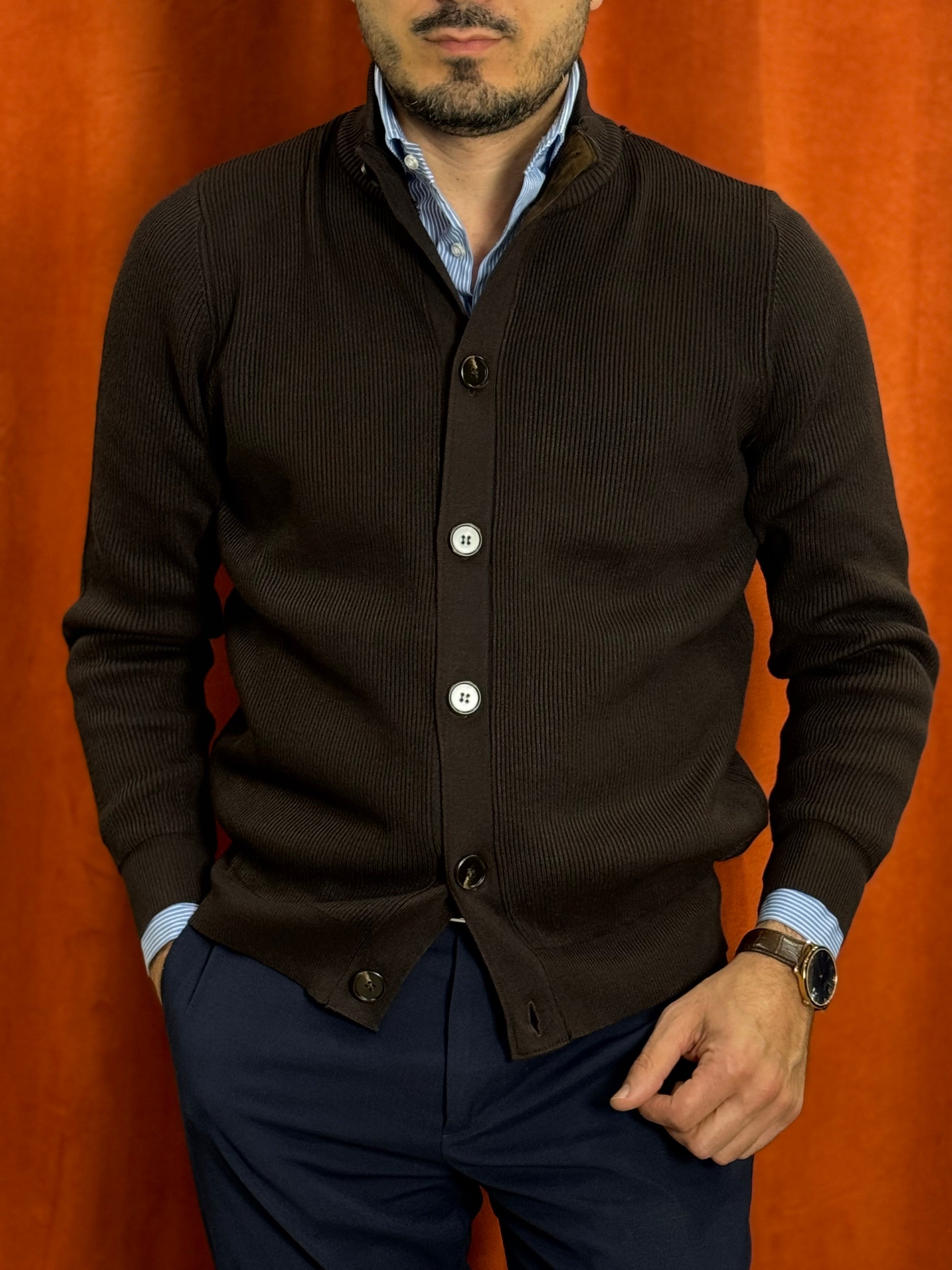 Declar - Maglia a Coste con bottoni