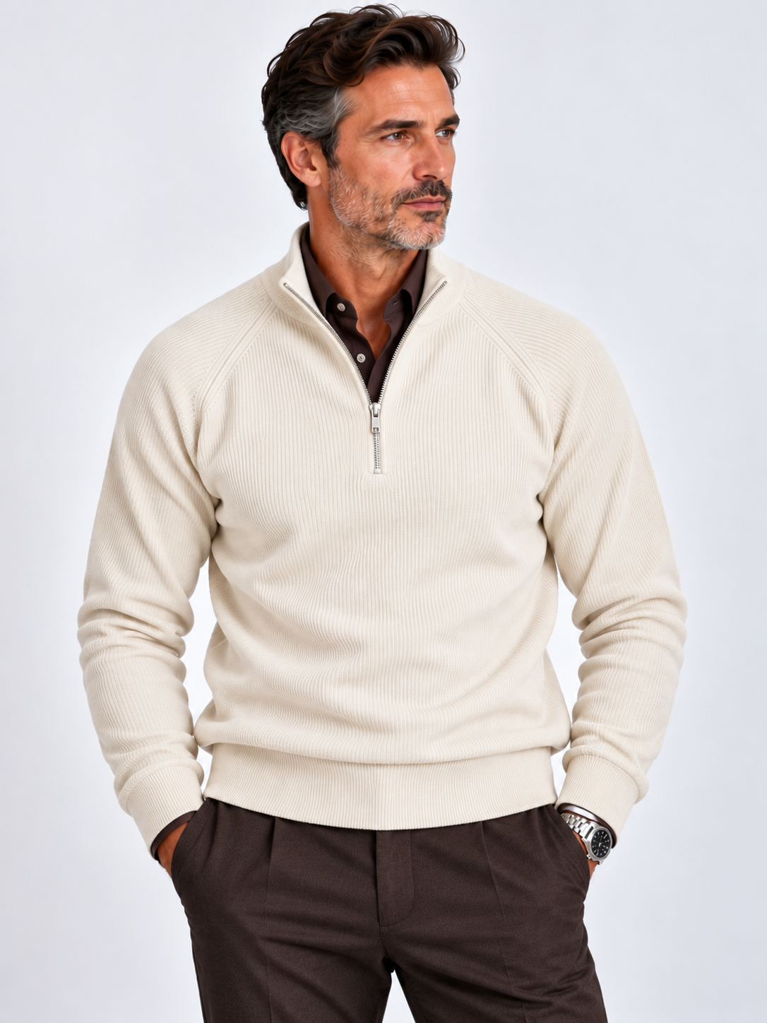 Maglia Zip a coste SEINSE 3388