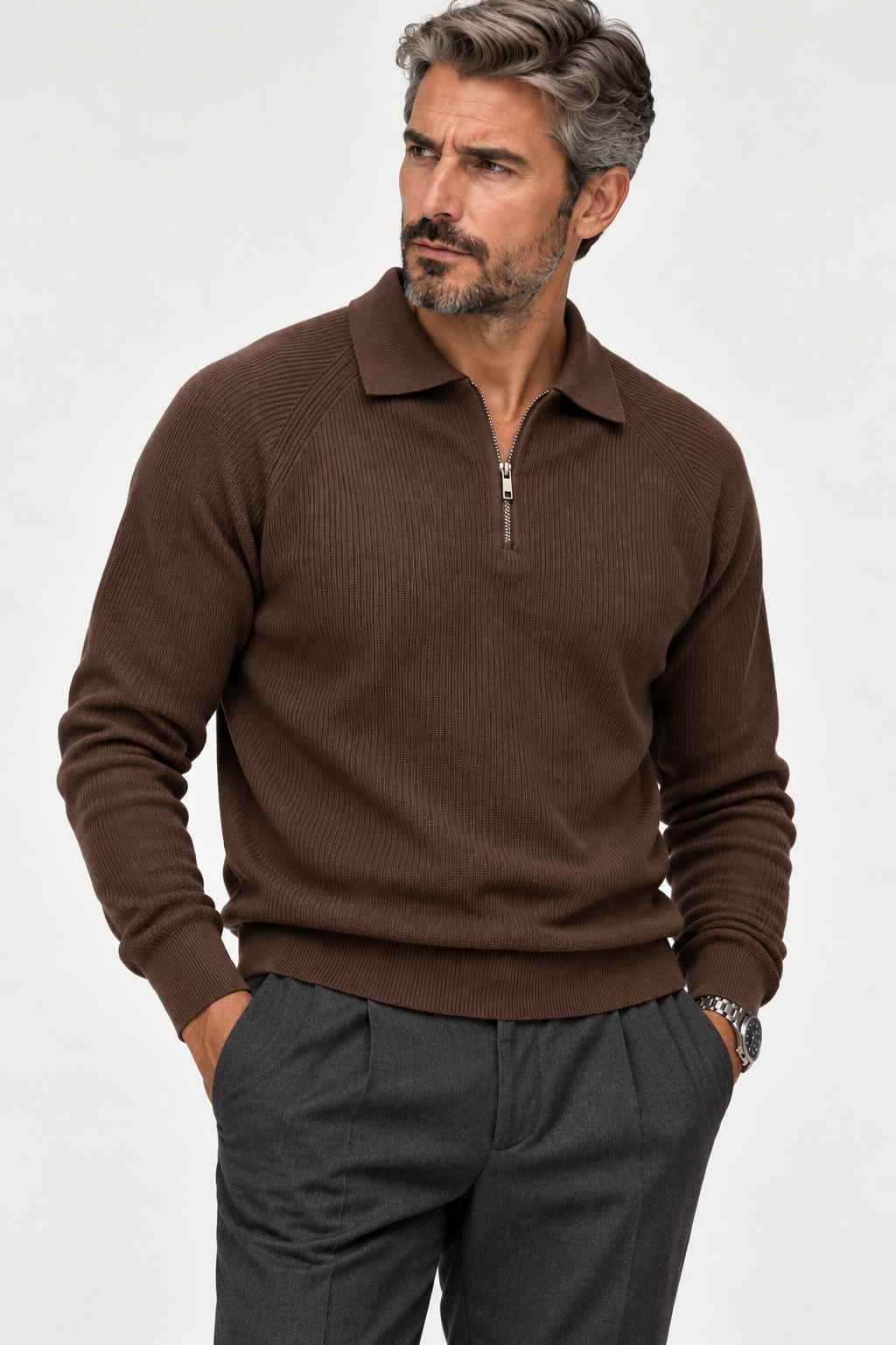 Polo a Coste e zip SEINSE 3391