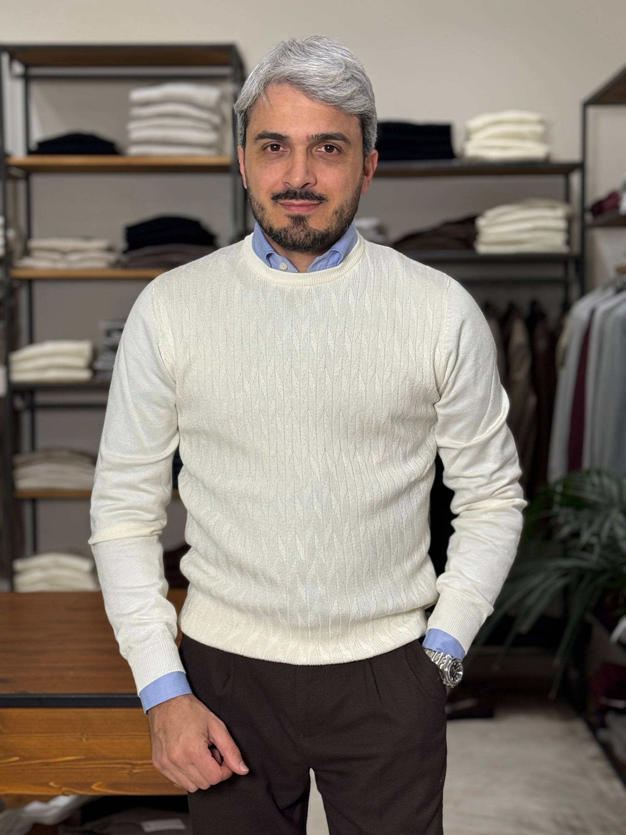 Maglia Tramato a coste SS 3086