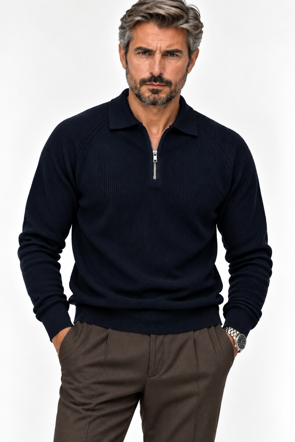 Polo a Coste e zip SEINSE 3391