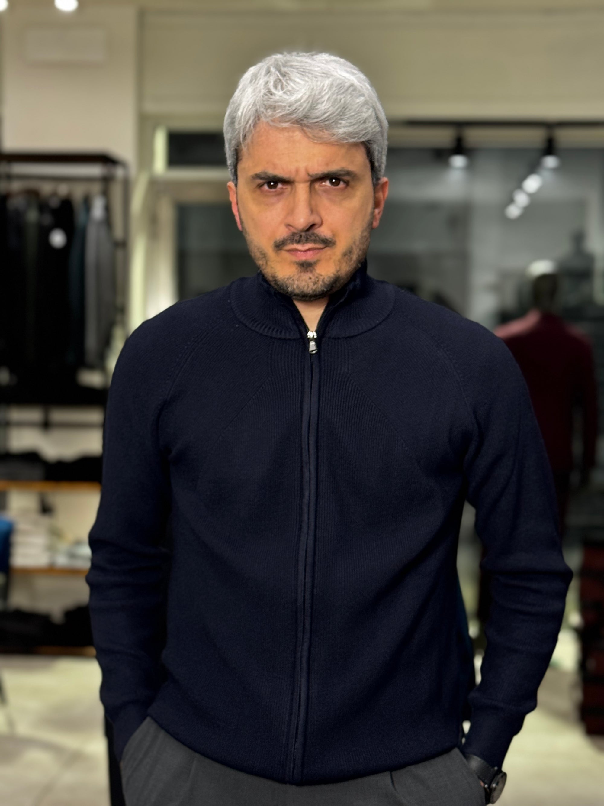 Declar - Maglia a Coste con Zip