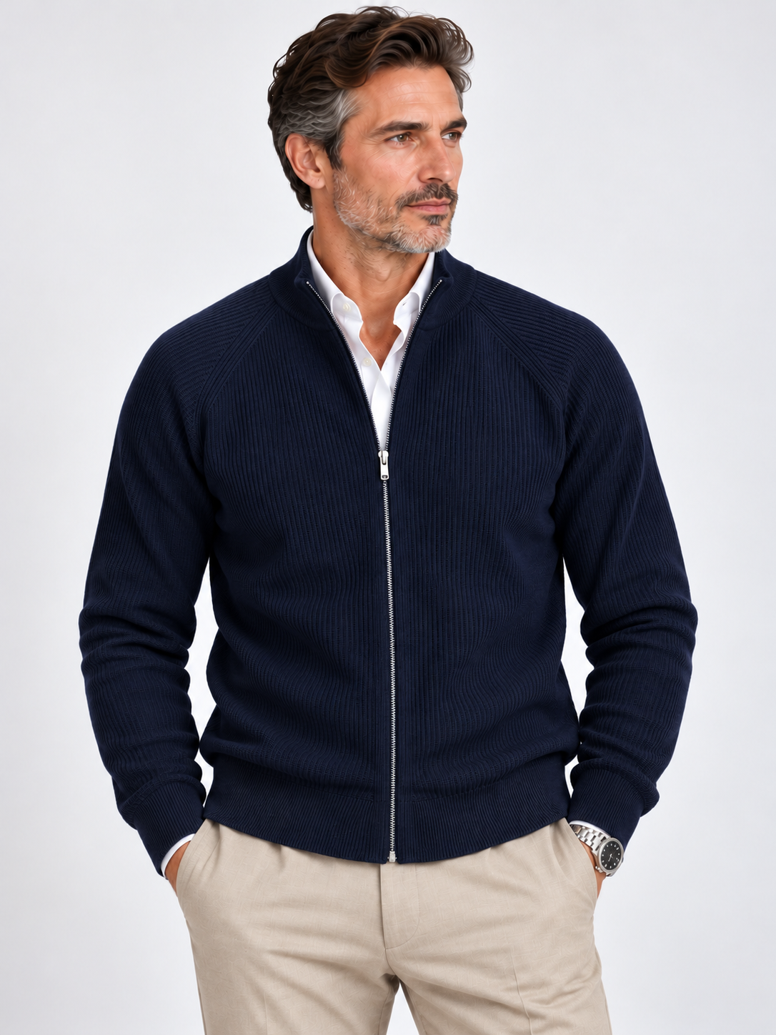 Maglia Zip a Coste SEINSE 3389
