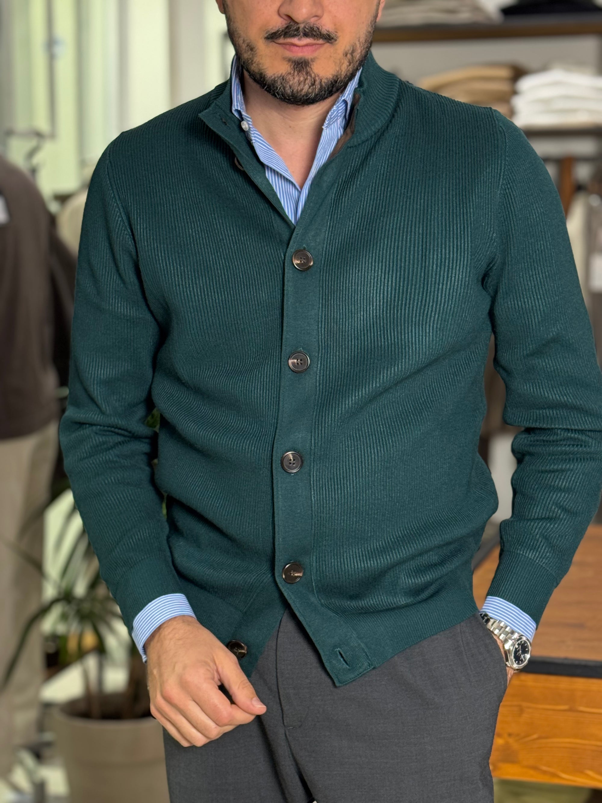 Declar - Maglia a Coste con bottoni