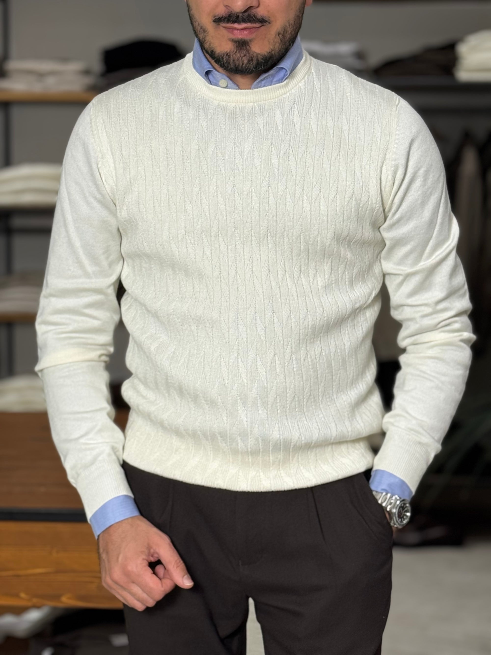 Maglia Tramato a coste SS 3086