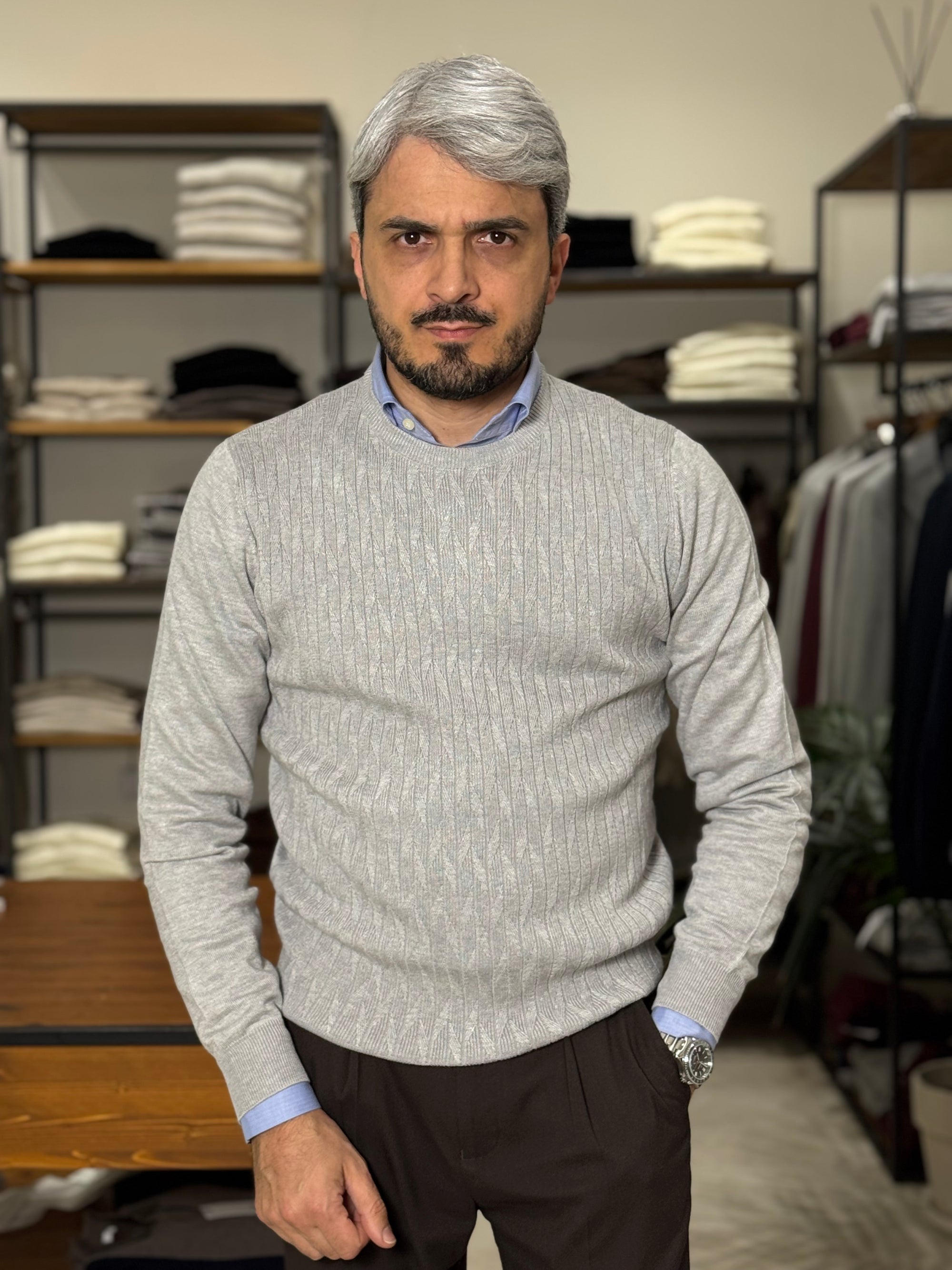 Maglia Tramato a coste SS 3086