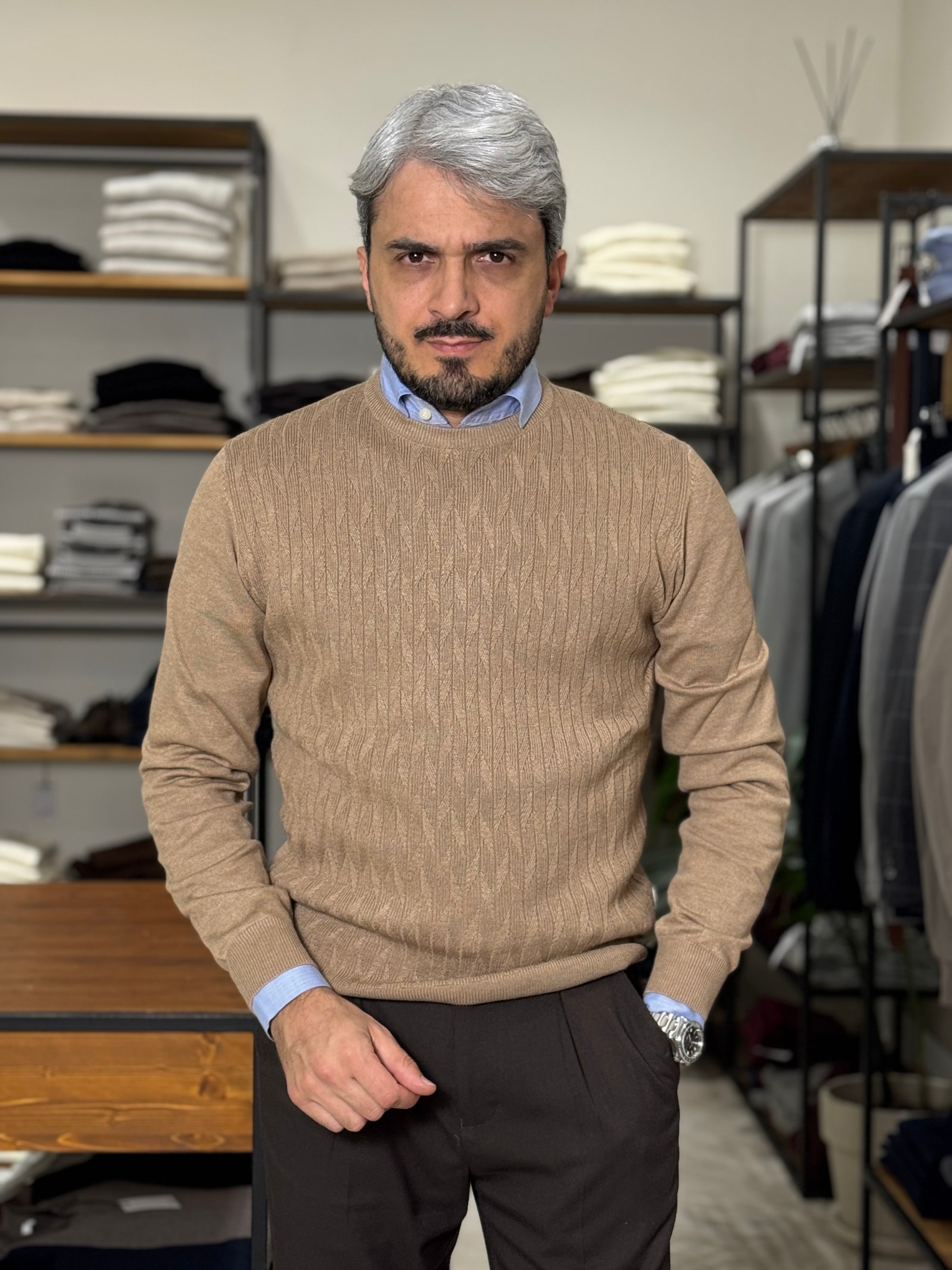 Maglia Tramato a coste SS 3086