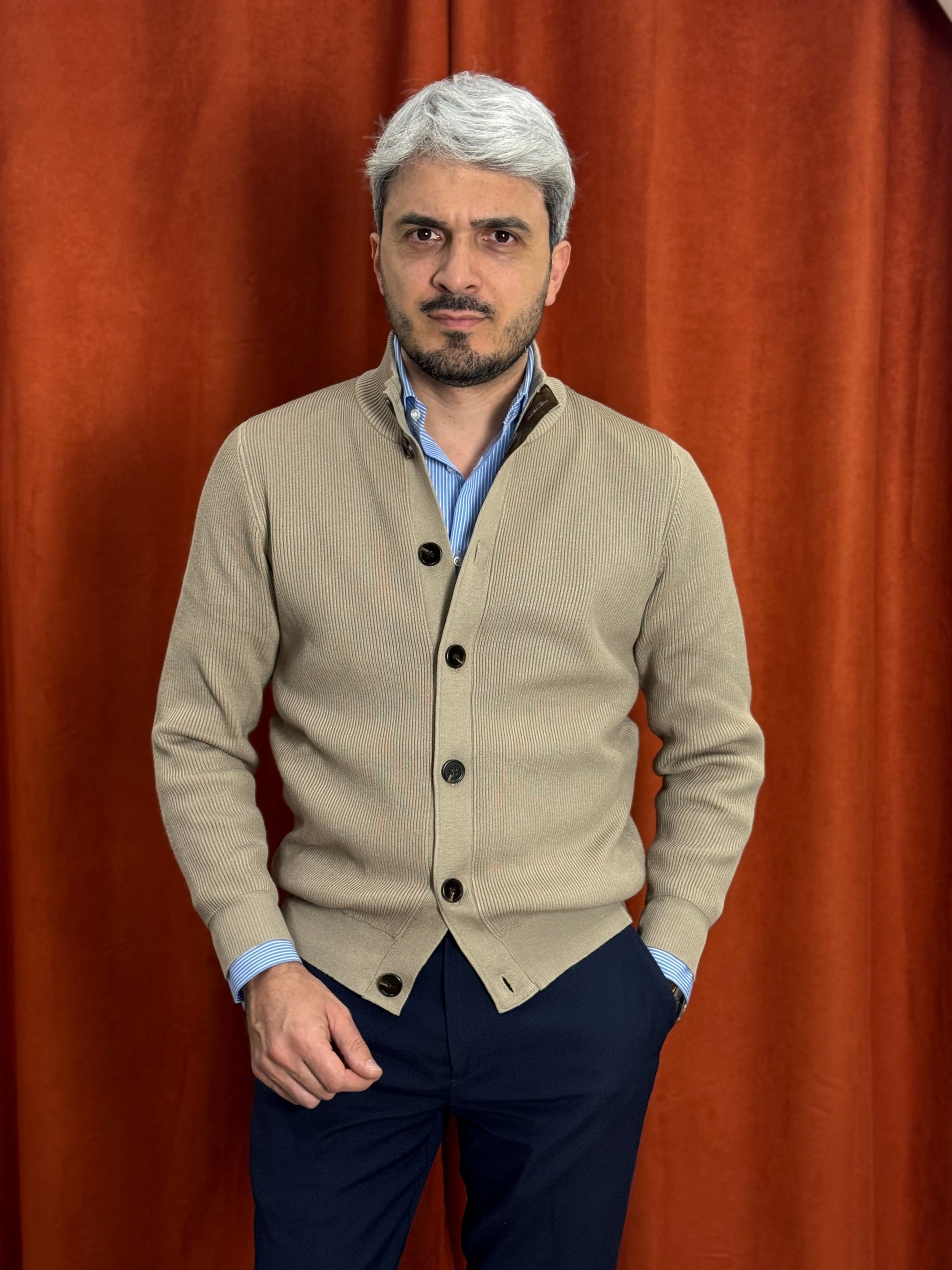 Declar - Maglia a Coste con bottoni