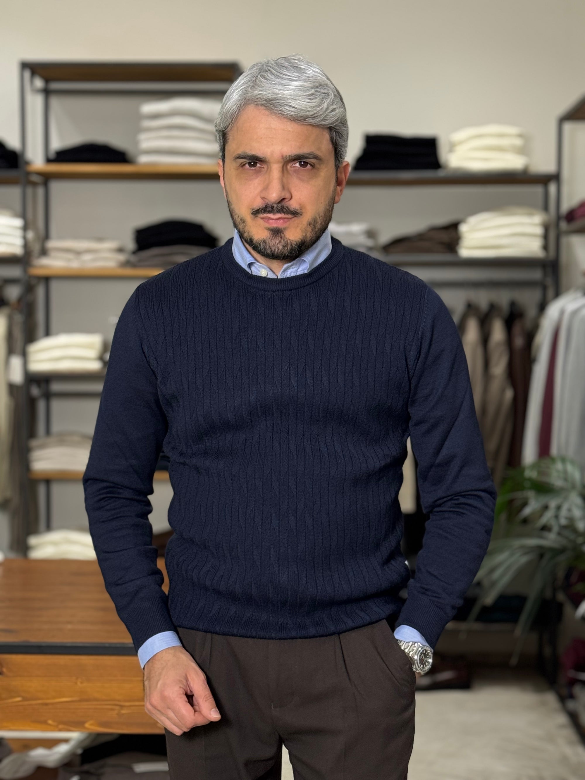 Maglia Tramato a coste SS 3086