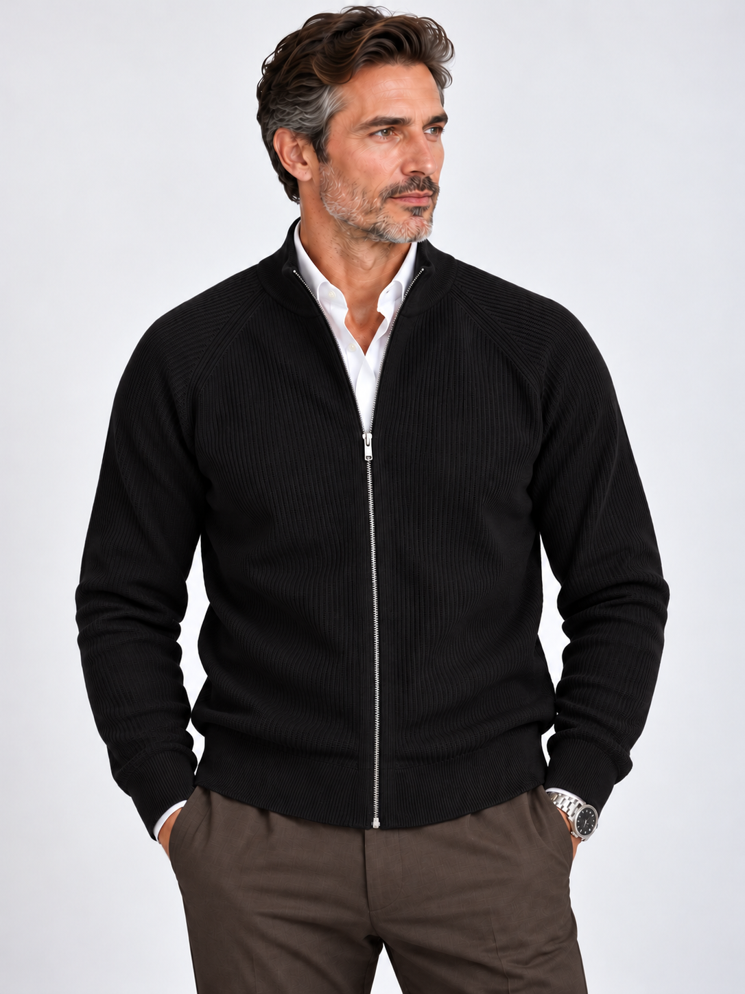 Maglia Zip a Coste SEINSE 3389