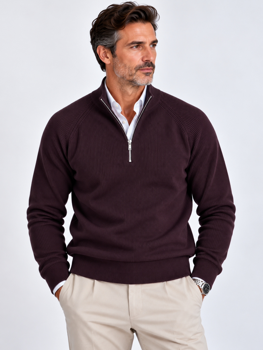 Maglia Zip a coste SEINSE 3388