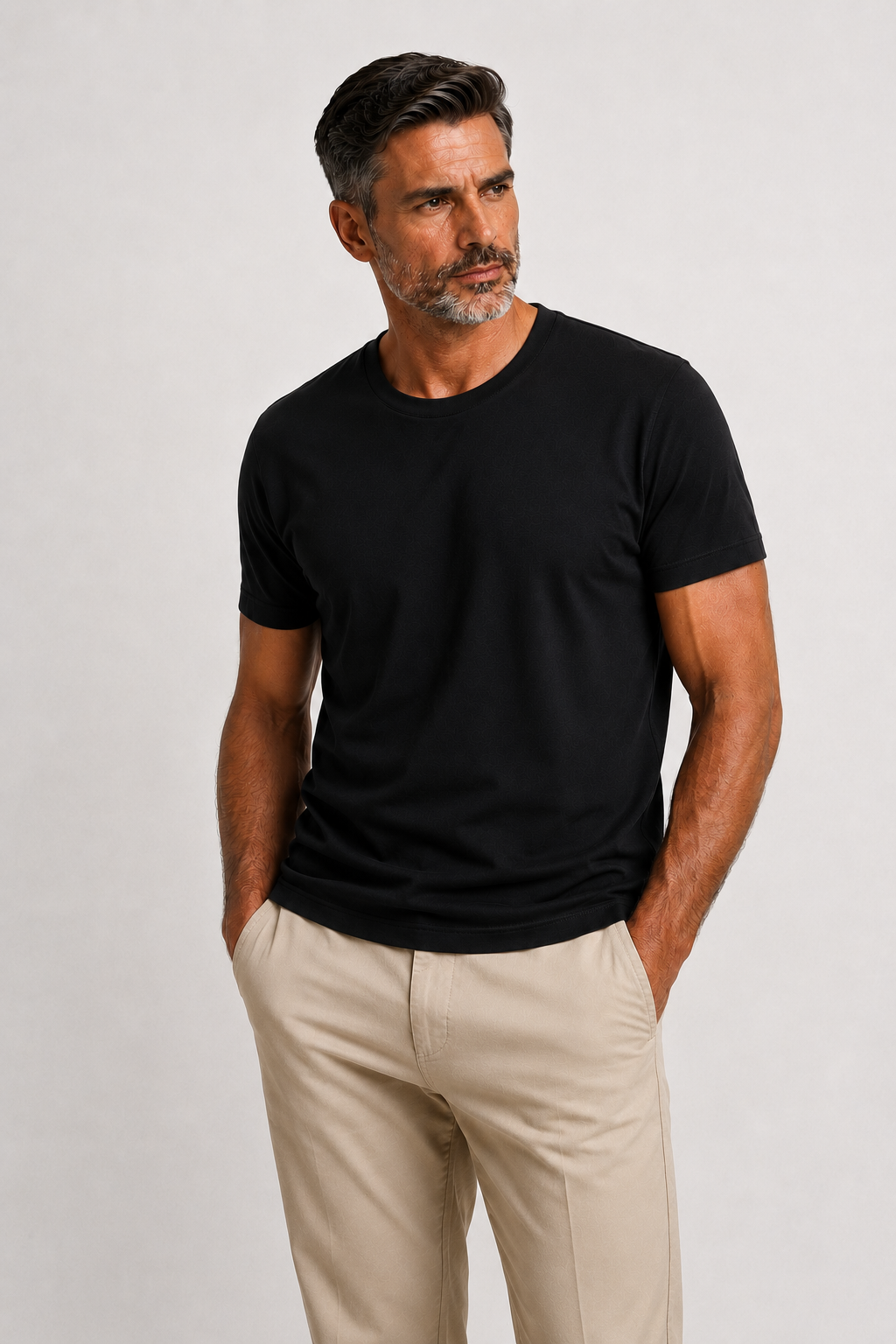 TShirt Basic in Cotone Stretch