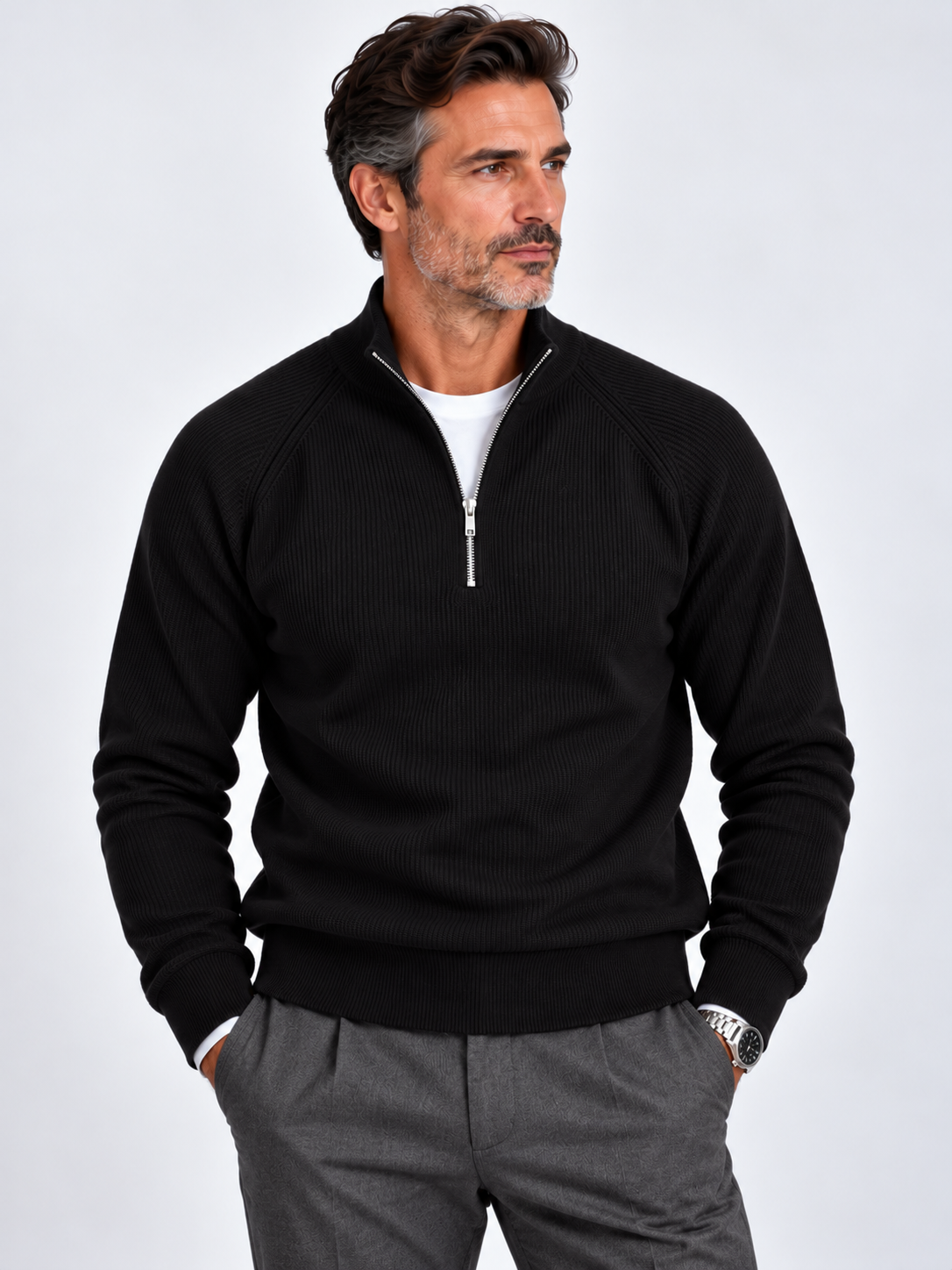 Maglia Zip a coste SEINSE 3388