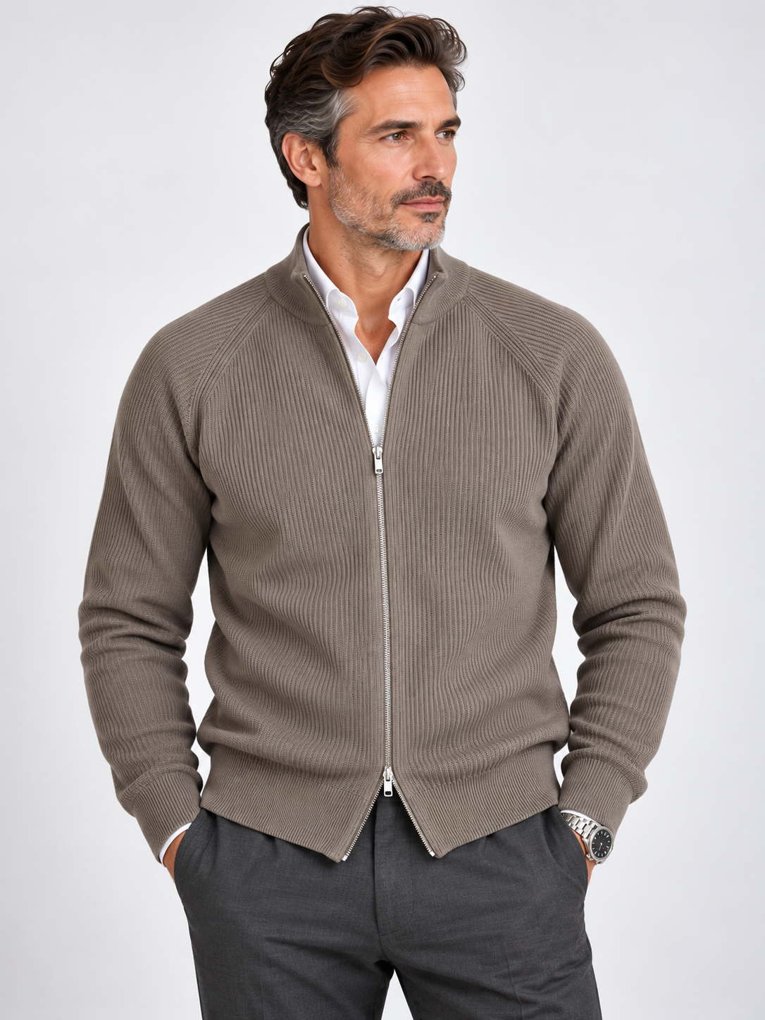 Maglia Zip a Coste SEINSE 3389
